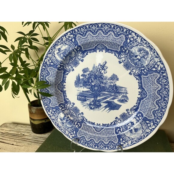 Vintage SPODE England Blue Room Collection  10.5"  Dinner Plate "Seasons" - Picture 7 of 10